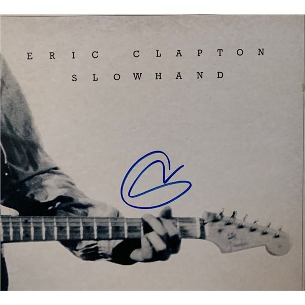 Signed Eric Clapton Slowhand Album Cover