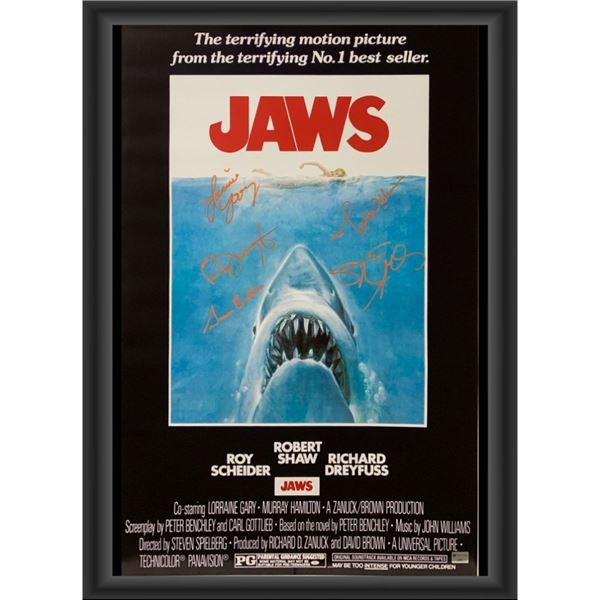 Signed Jaws Movie Poster