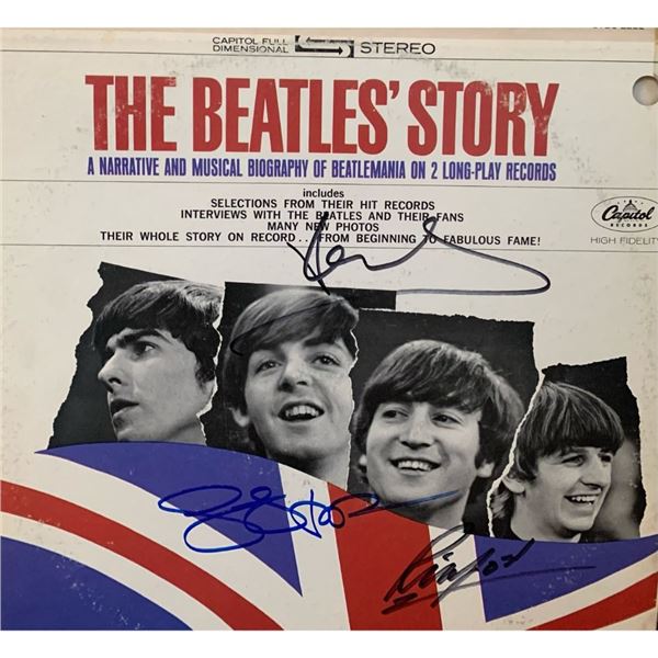 Signed The Beatles Story Album Cover