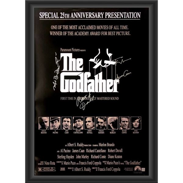 Signed The Godfather 25th Anniversary Presentation Movie Poster