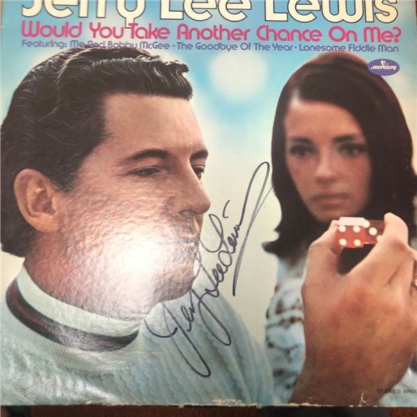 Signed Jerry Lee Lewis Would You Take Another Chance Album Cover