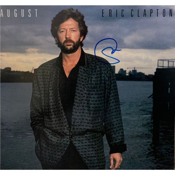 Signed Eric Clapton August Album Cover