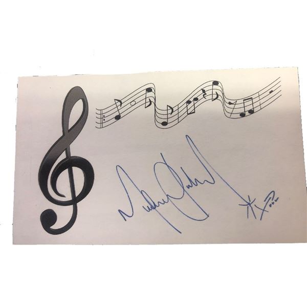 Signed Michael Jackson Notecard