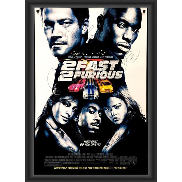 Signed 2Fast 2Furious Movie Poster