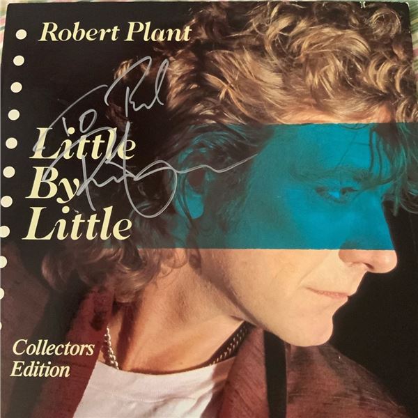 Signed Robert Plant Little by Little Album Cover