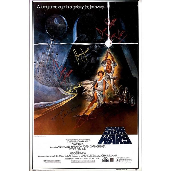 Signed Star Wars: A New Hope (Luke Lightsaber) Movie Poster