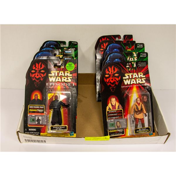 FLAT OF COLLECTIBLE STAR WARS EPISODE 1 FIGURES