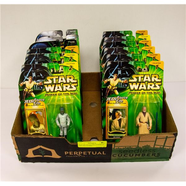 FLAT OF COLLECTIBLE POWER OF THE JEDI FIGURES