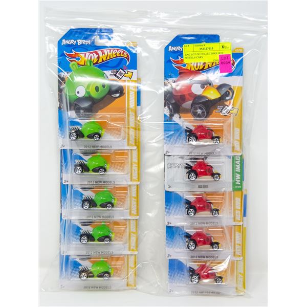 BAG LOT OF COLLECTORS HOT WHEELS CARS