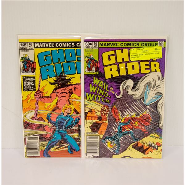 MARVEL GHOST RIDER #66 AND 68 COMIC LOT