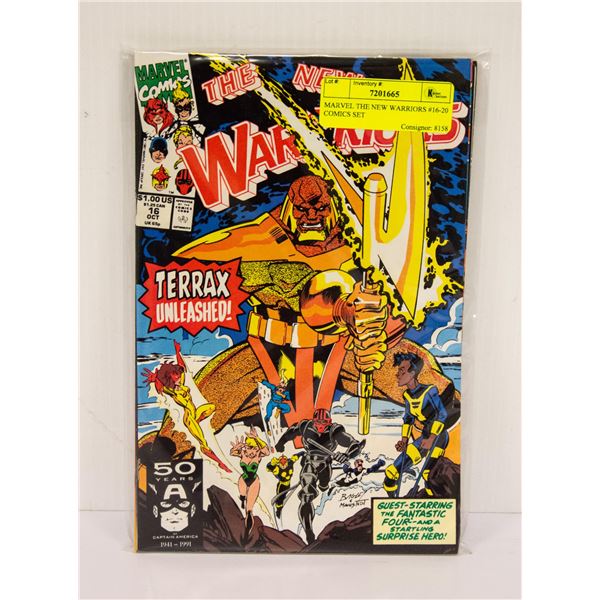 MARVEL THE NEW WARRIORS #16-20 COMICS SET