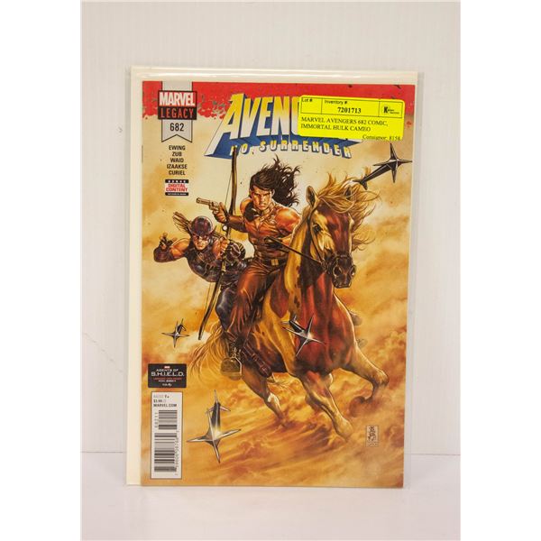 MARVEL AVENGERS 682 COMIC, IMMORTAL HULK CAMEO