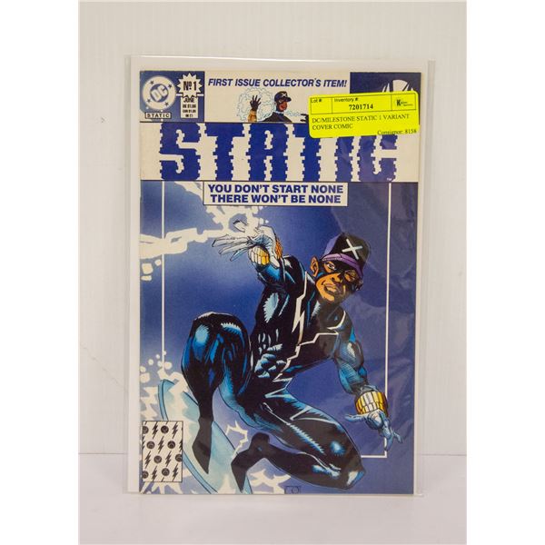 DC/MILESTONE STATIC 1 VARIANT COVER COMIC