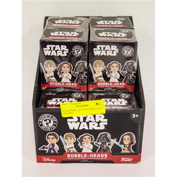 STAR WARS CASE OF BOBBLE HEAD FIGURES
