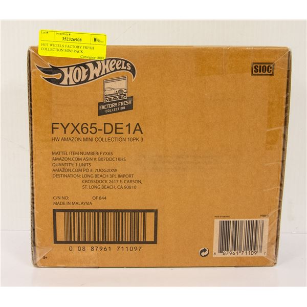 HOT WHEELS FACTORY FRESH COLLECTION MINI PACK