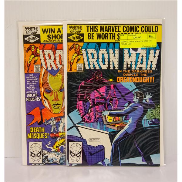 MARVEL IRON MAN#138 AND 139 COMIC LOT
