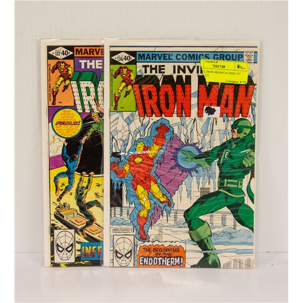 MARVEL IRON MAN#136 AND 137 COMIC LOT