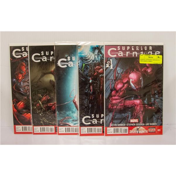 MARVEL SUPERIOR CARNAGE #1-5 MINI SERIES COMICS