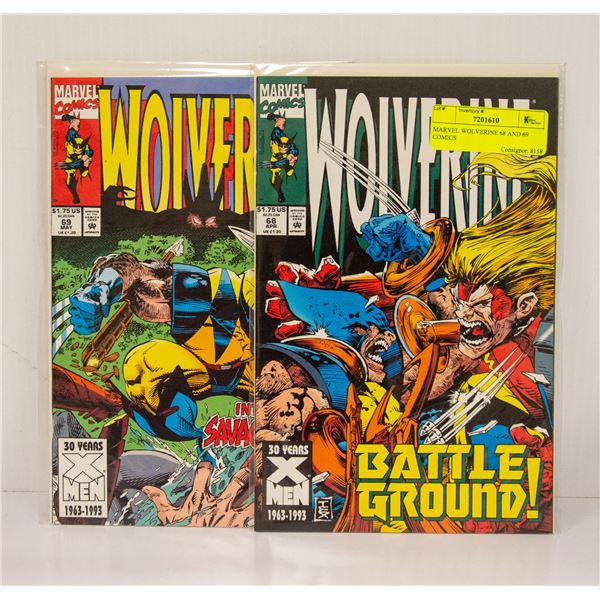 MARVEL WOLVERINE 68 AND 69 COMICS