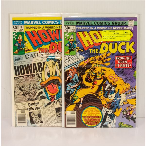 MARVEL HOWARD THE DUCK #7 AND 8 COMIC LOT
