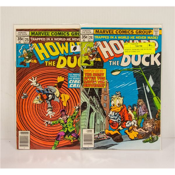 MARVEL HOWARD THE DUCK #24 AND 25 COMIC LOT