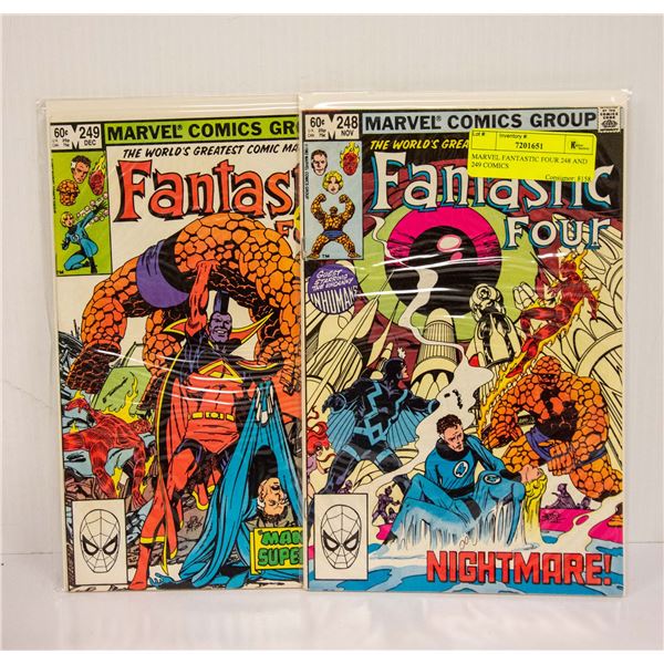 MARVEL FANTASTIC FOUR 248 AND 249 COMICS