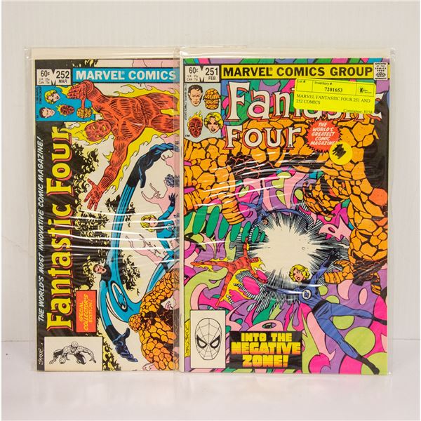 MARVEL FANTASTIC FOUR 251 AND 252 COMICS