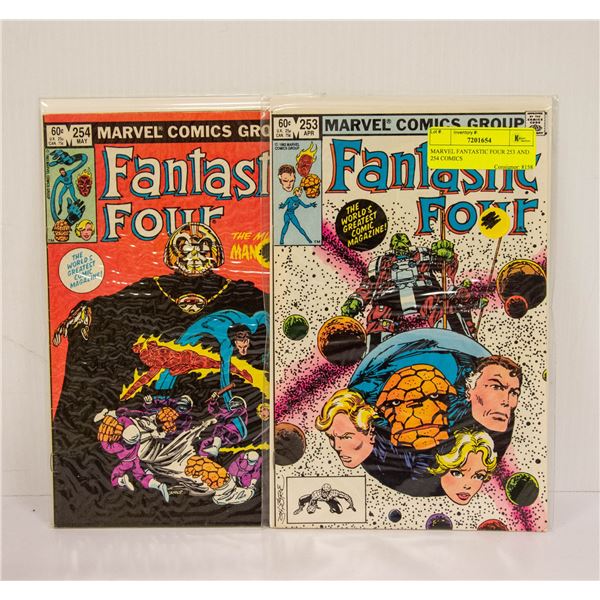 MARVEL FANTASTIC FOUR 253 AND 254 COMICS