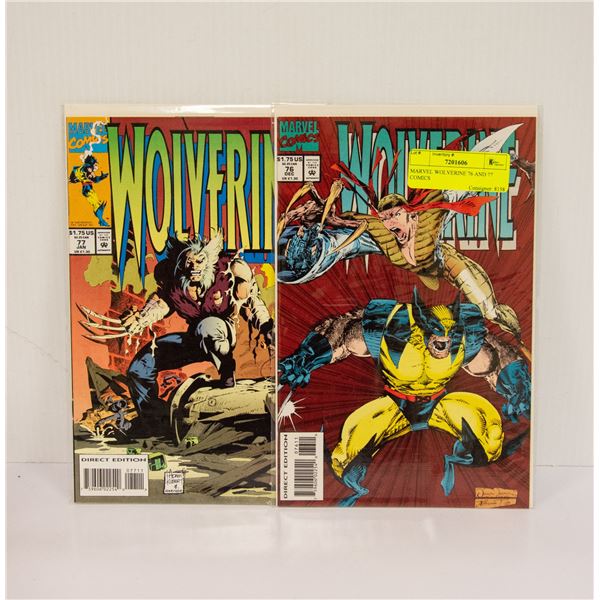 MARVEL WOLVERINE 76 AND 77 COMICS