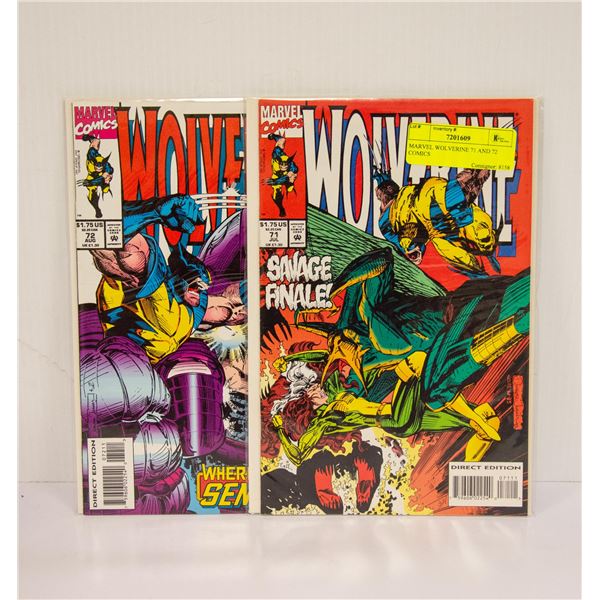 MARVEL WOLVERINE 71 AND 72 COMICS