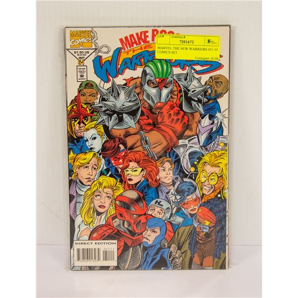 MARVEL THE NEW WARRIORS #51-55 COMICS SET
