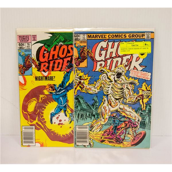 MARVEL GHOST RIDER #77 AND 78 COMIC LOT
