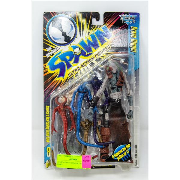 SPAWN GRAVE DIGGER FIGURE ON CARD