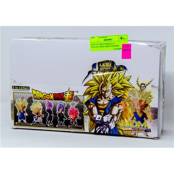 BOX OF DRAGONBALL Z COLLECTIBLE MINI FIGURES