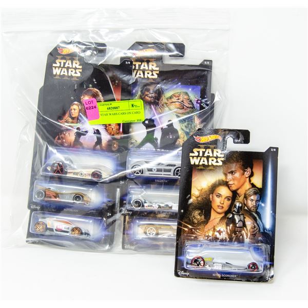 BAG OF STAR WARS CARS ON CARD