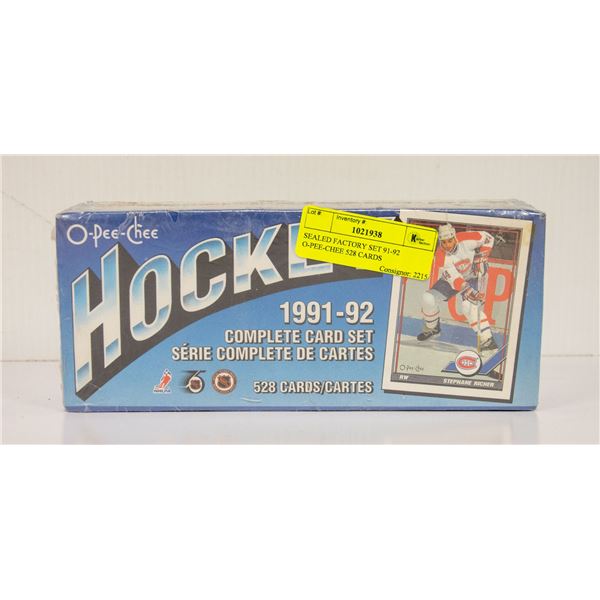 SEALED FACTORY SET 91-92 O-PEE-CHEE 528 CARDS