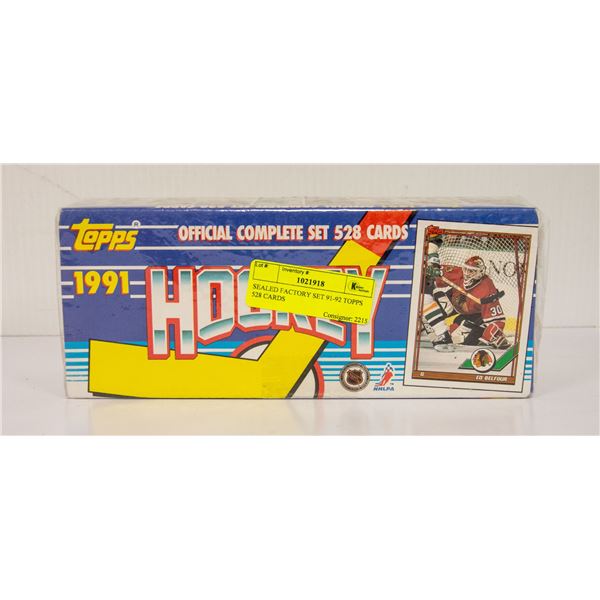 SEALED FACTORY SET 91-92 TOPPS 528 CARDS