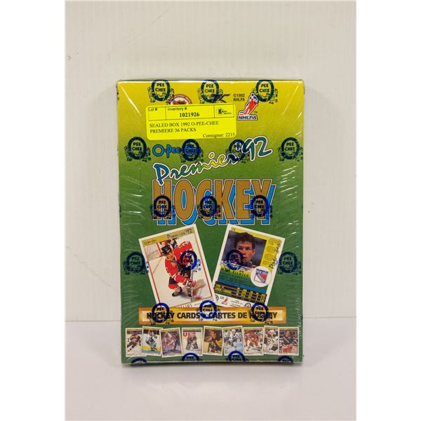 SEALED BOX 1992 O-PEE-CHEE PREMIERE 36 PACKS