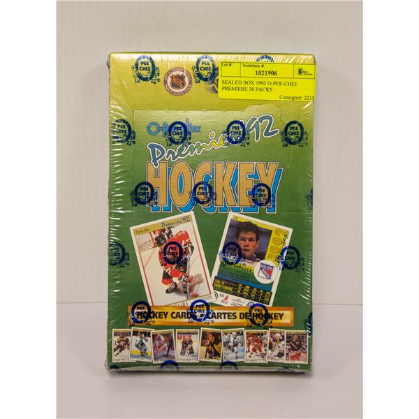 SEALED BOX 1992 O-PEE-CHEE PREMIERE 36 PACKS