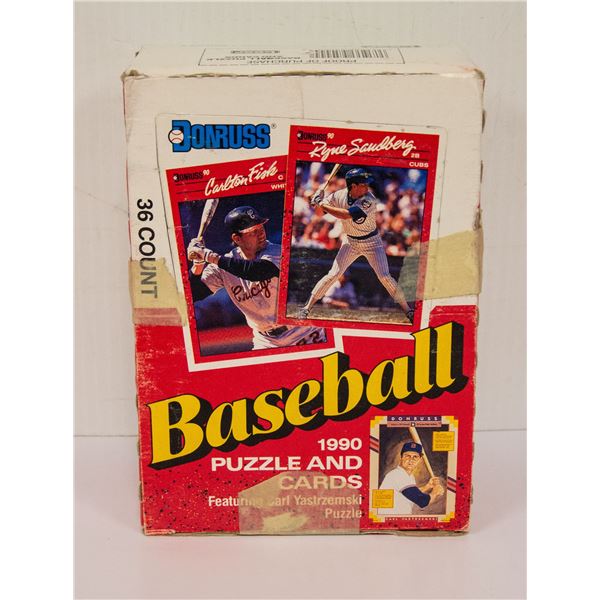 SEALED BOX 1990 DONRUSS BASEBALL 36 PACKS