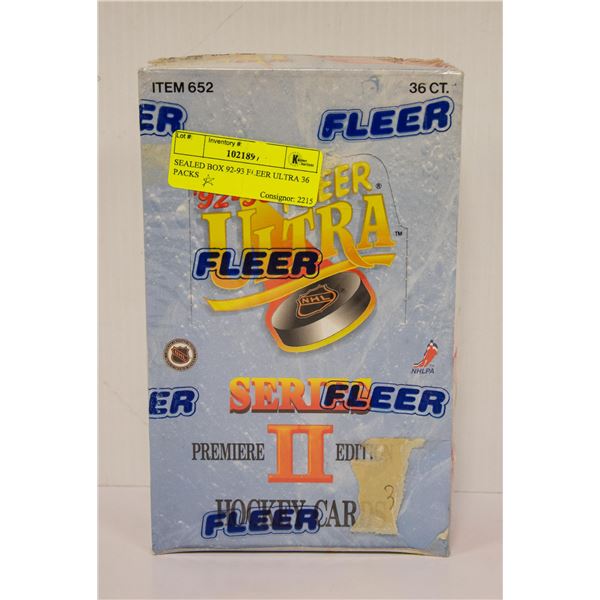 SEALED BOX 92-93 FLEER ULTRA 36 PACKS