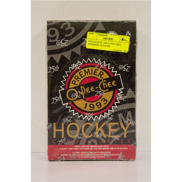 SEALED BOX 1993 O-PEE-CHEE PREMIERE 36 PACKS