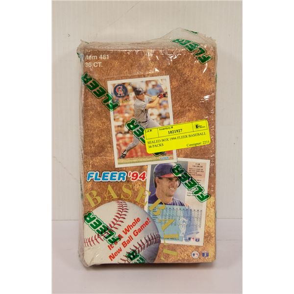 SEALED BOX 1994 FLEER BASEBALL 36 PACKS