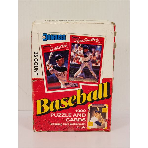 SEALED BOX 1990 DONRUSS BASEBALL 36 PACKS