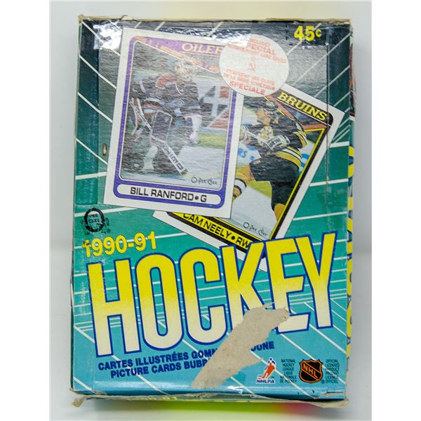 90-91 WAX BOX HOCKEY RUSSIAN INSERTS 33 PACKS OPC