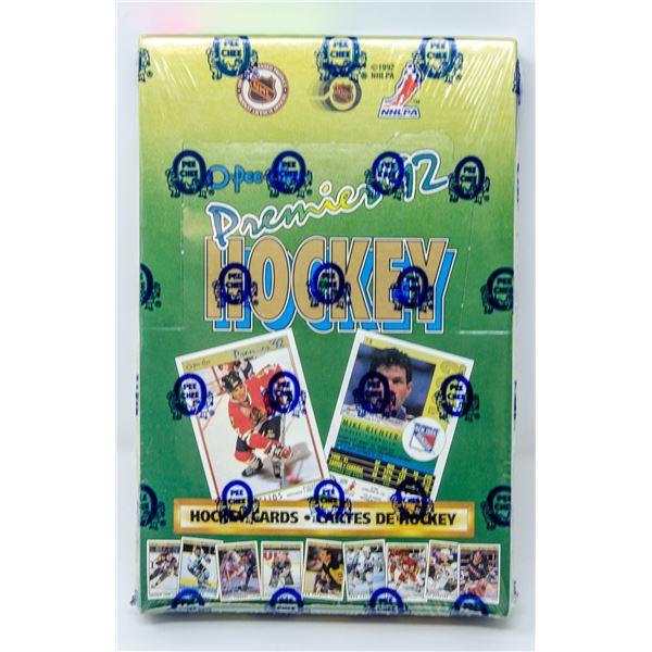 1992 PREMIERE OPC WAX BOX HOCKEY 36 PACKS