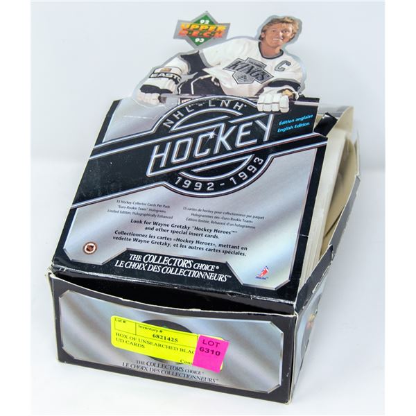 BOX OF UNSEARCHED BLACK ICE & UD CARDS