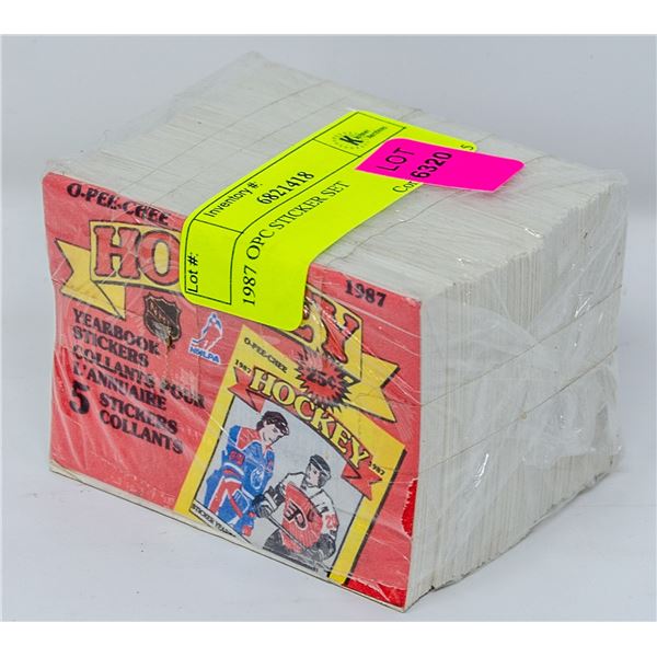 1987 OPC STICKER SET