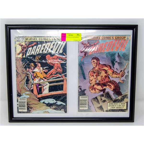DAREDEVIL #191 & #198 FRAMED COMICS