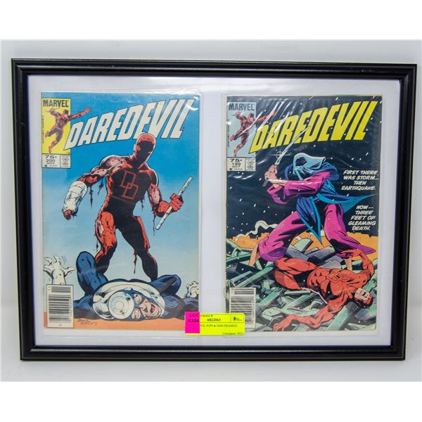 DAREDEVIL #199 & #200 FRAMED COMICS